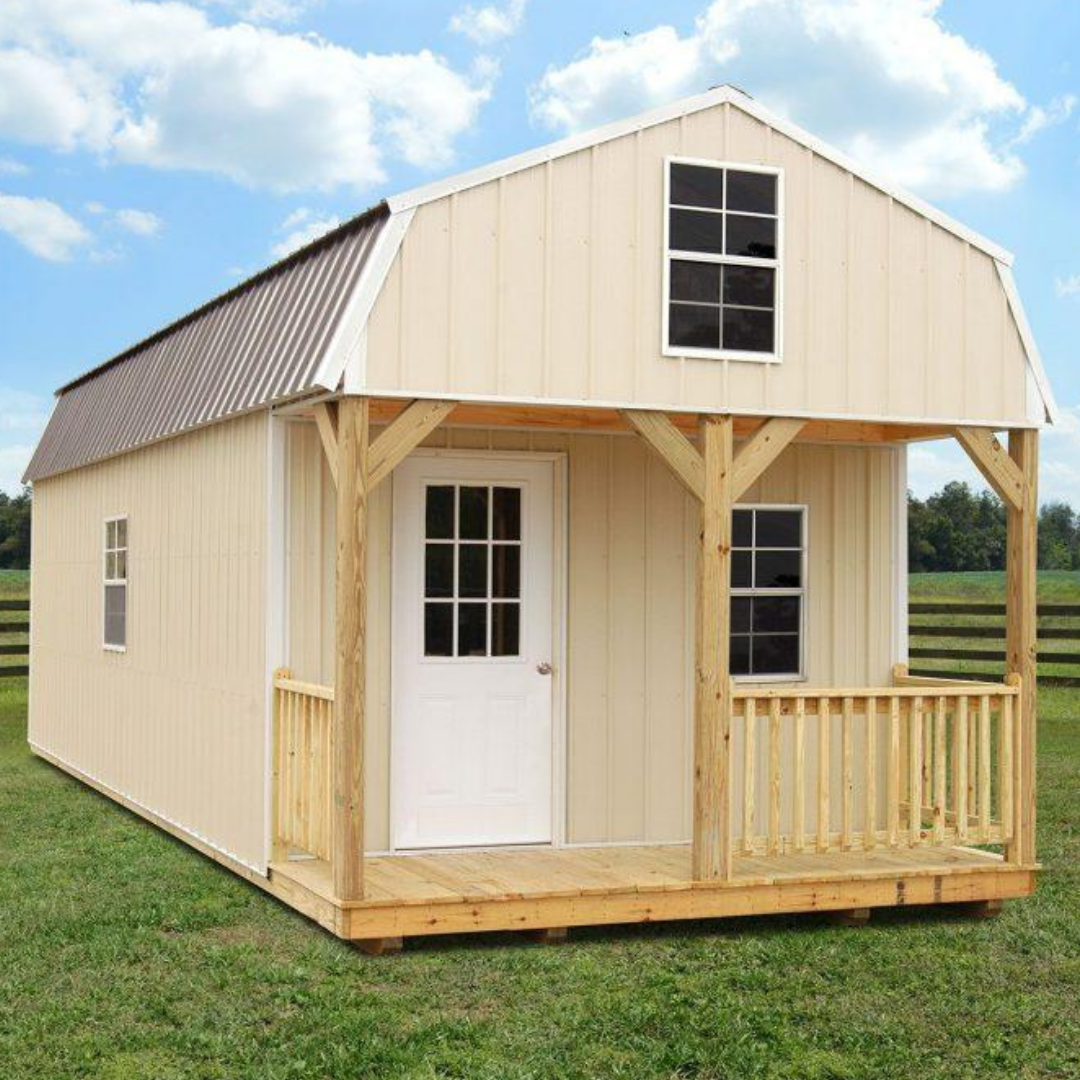 TGPS_Cabin_lofted_ Derksen - The Garden Post Sheds Derksen Lofted Cabin